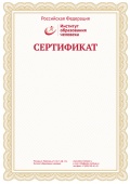 Сертификат к Медали ученика